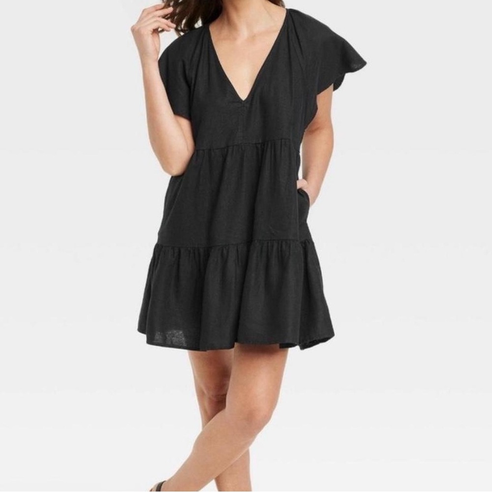 Universal Thread Charcoal V-Neck Dress